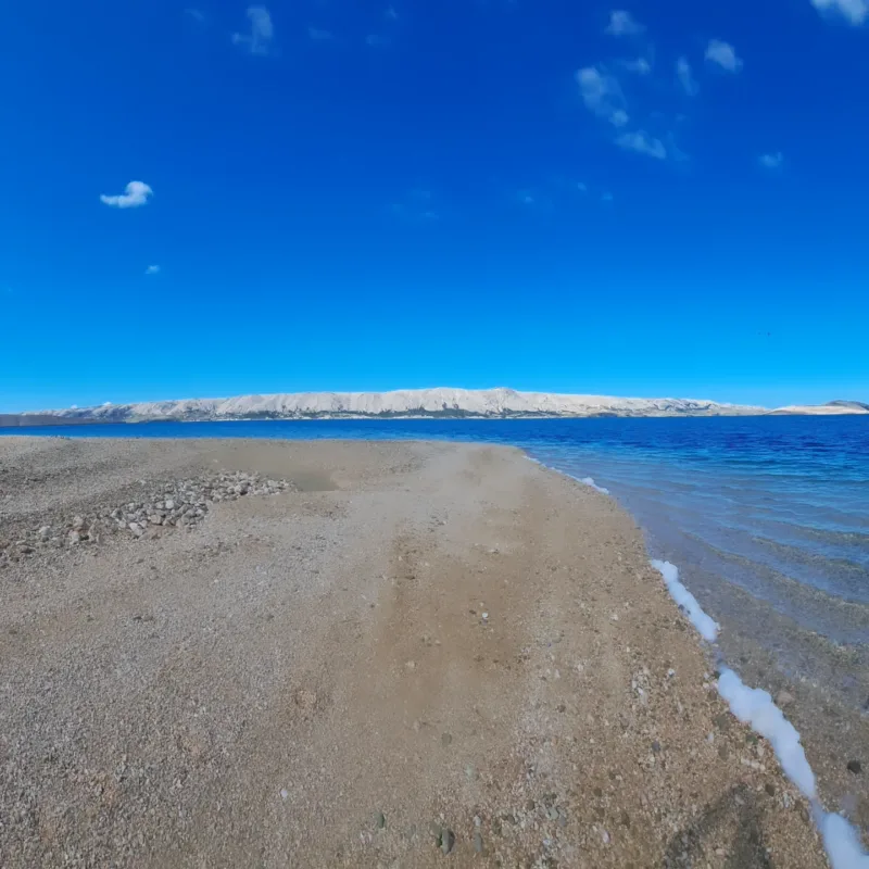 Beach Sušac, View on the Island of Pag