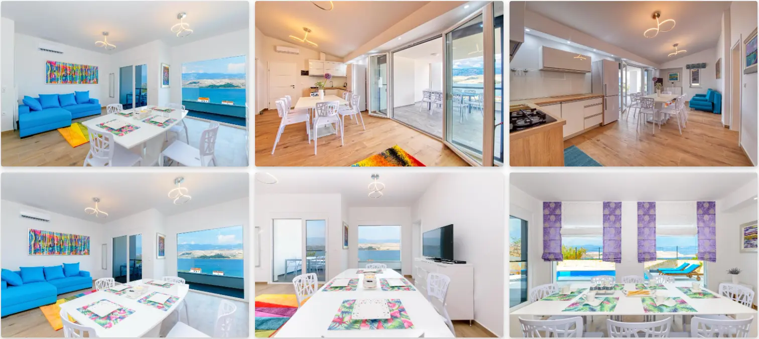 Luxury villa booking on Pag Island, Croatia — private pool and sea view