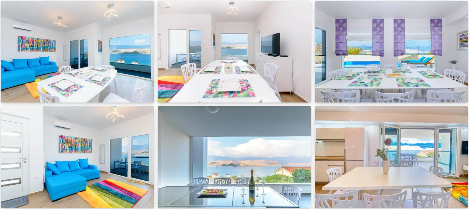 Pag apartment amenities in Croatia — terrace, air conditioning and parking
