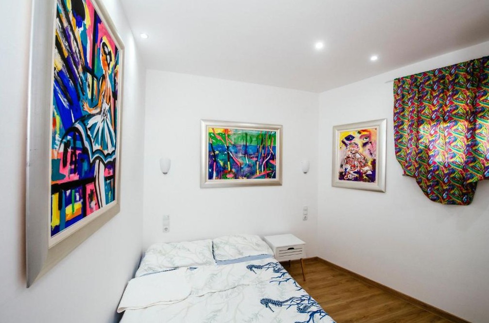Modern apartment terrace with sea views at Boutique Villa Nirvana 2 in Proboj, Pag