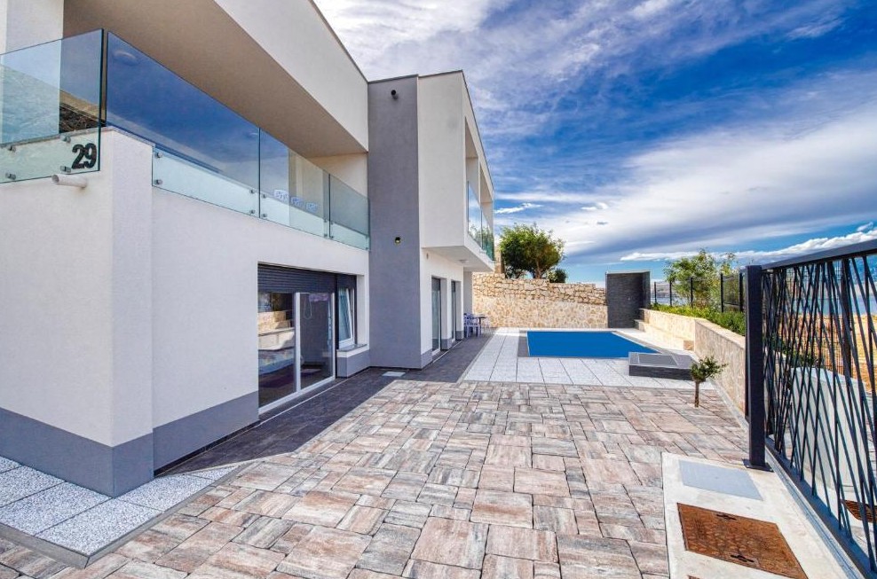 Villa The Secret Diamond luxury apartments with shared heated swimming pool on Pag Island