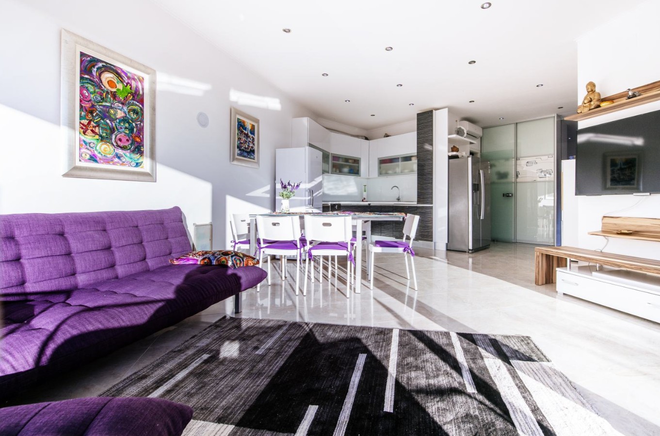 Sea-view terrace at Apartment Peace for sale in Boutique Villa Nirvana on Pag Island