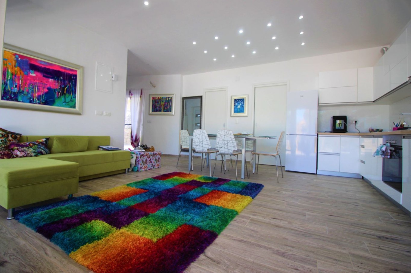 Luxury living room and contemporary design at Apartment Avantgarde in Pag, Croatia